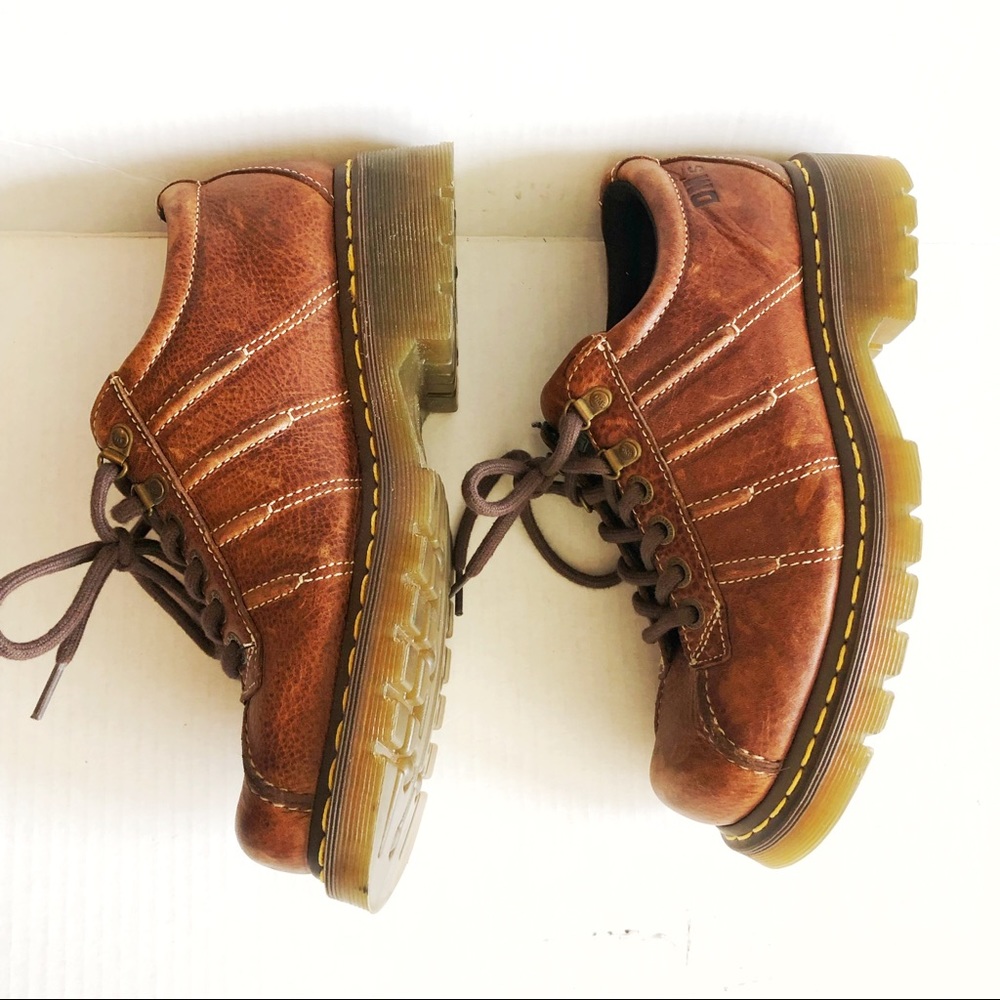 Dr Martens 9764 Tan Brown Grizzly Oxfords Sz 8 EUC - Picture 8 of 12
